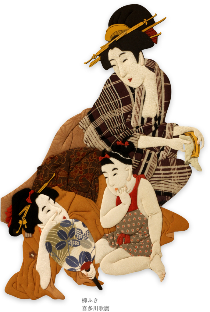 櫛ふき　　 喜多川歌麿